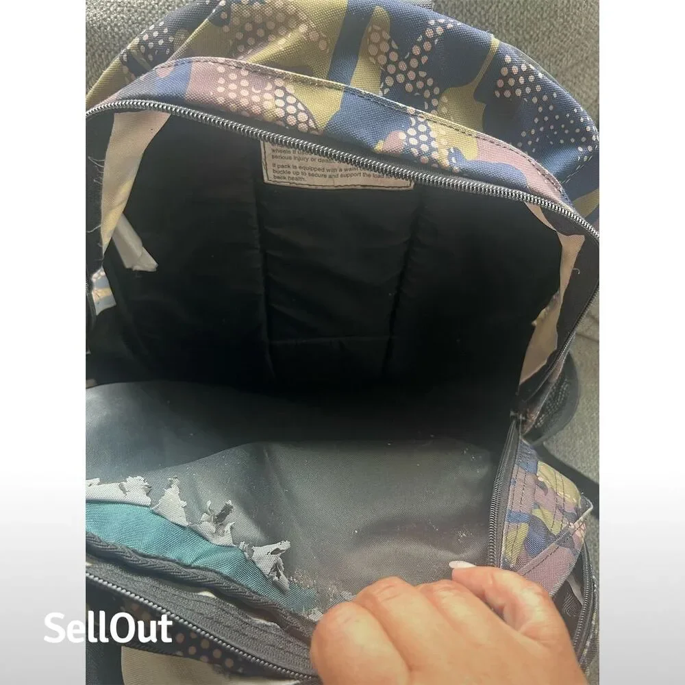 L.L. Bean Camouflage Backpack with Reflective Stripe Unisex - Picture 5 of 5